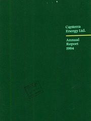Canterra Energy Ltd 1984 cover