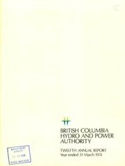 British Columbia Hydro & Power Authority 1974 cover