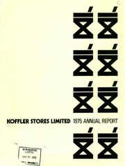 Koffler Stores Limited 1975 cover