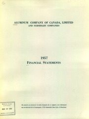 Aluminum Company of Canada, Limited 1957 cover