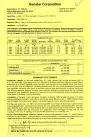 Genstar Corporation. Financials. 1984-12-31 1984 cover