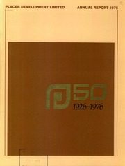 Placer Development, Limited 1975 cover