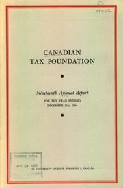 Canadian Tax Foundation 1964 cover