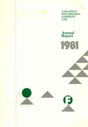 Canadian Foundation Company Ltd 1981 cover