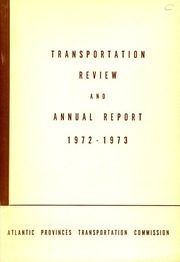 Atlantic Provinces Transportation Commission 1973 cover