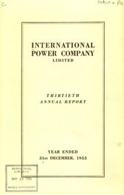 International Power Company Limited 1955 cover