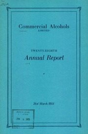 Commercial Alcohols Limited 1951 cover