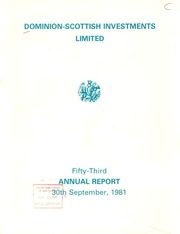 Dominion-Scottish Investments Limited 1981 cover