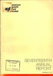 American Growth Fund, Inc 1973 cover
