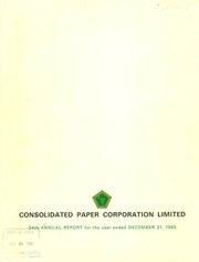 Consolidated Papers, Inc 1965 cover