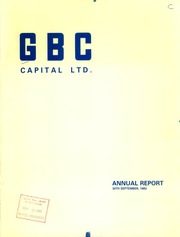GBC Capital Ltd 1983 cover
