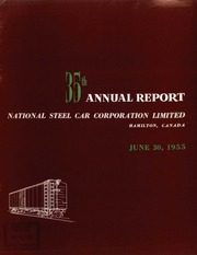 National Steel Car Corporation, Limited 1955 cover
