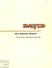 David & Frère Limitée 1963 cover