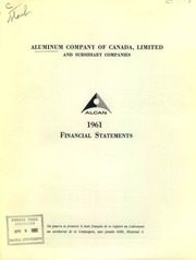 Aluminum Company of Canada, Limited 1961 cover