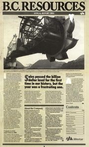 British Columbia Resources Investment Corporation 1984 cover