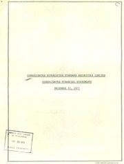 Consolidated Diversified Standard Securities Limited 1977 cover
