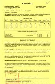 Camco Inc.. Financials. 1985-12-31 1985 cover