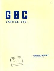 GBC Capital Ltd 1979 cover