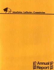 Manitoba Lotteries Commission 1976 cover