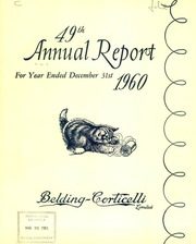 Belding Corticelli Ltd 1960 cover