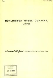 Burlington Steel Co. Ltd 1960 cover