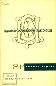 Banque Canadienne Nationale 1955 cover