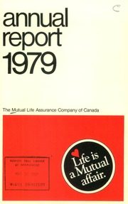 Mutual Life Assurance Company of Canada 1979 cover