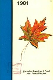 Canadian Investment Fund, Ltd 1981 cover