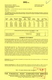 DRG Inc. Financials. 1984-12-31 1984 cover