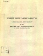Eastern Steel Products, Limited. Financials. 1957-11-30 1957 cover