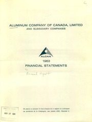 Aluminum Company of Canada, Limited 1963 cover