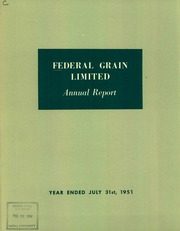 Federal Grain Limited 1961 cover