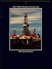 Bow Valley Resource Services Ltd 1984 cover