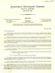 Investment Foundation Limited 1966 cover