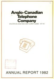 Anglo-Canadian Telephone Company 1982 cover
