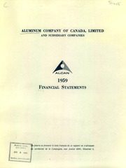 Aluminum Company of Canada, Limited 1959 cover