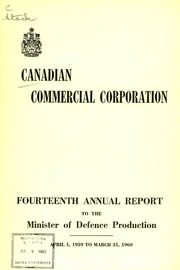 Canadian Commercial Corporation 1960 cover