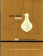 Lower St. Lawrence Power Company 1960 cover