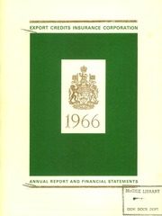 Export Credits Insurance Corporation 1966 cover