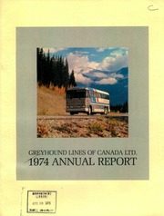 Greyhound Lines of Canada 1974 cover