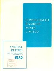 Consolidated Rambler Mines, Ltd 1982 cover