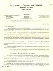 Investment Foundation Limited 1964 cover