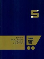 East Sullivan Mines Limited 1982 cover