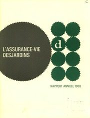 Assurance-Vie Desjardins Inc 1968 cover