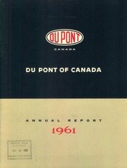 Du Pont Company of Canada Limited 1961 cover