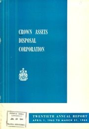 Crown Assets Disposal Corporation 1964 cover