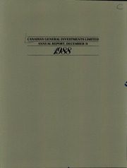 Canadian General Investments Ltd 1988 cover