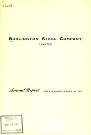 Burlington Steel Co. Ltd 1957 cover