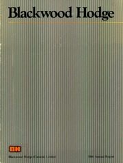 Blackwood Hodge (Canada) Limited 1986 cover