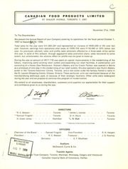 Canadian Food Products Limited 1968 cover